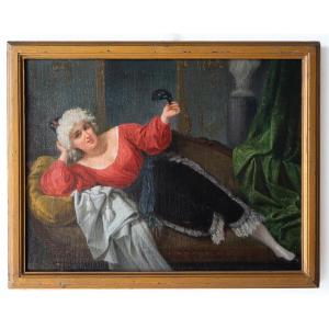 Reclining Woman With Mask By Emanuele Trionfi