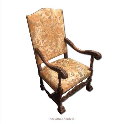 Ancien Fauteuil - 19ème Siècle - Tapisserie d'Origine