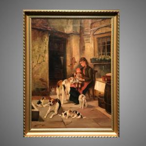 A 19th Century Signed Dated Italian Painting Moretti 