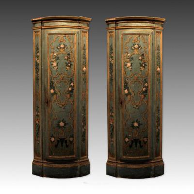Pair Of Louis XIV Period Corner Cabinets