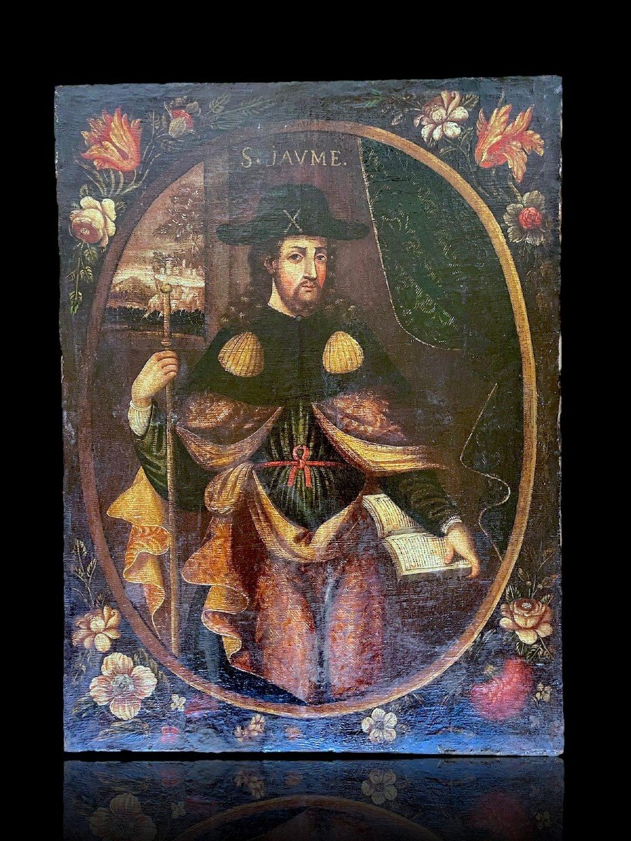 Saint Jacques - Hispano-flemish School - 16th Century-photo-4