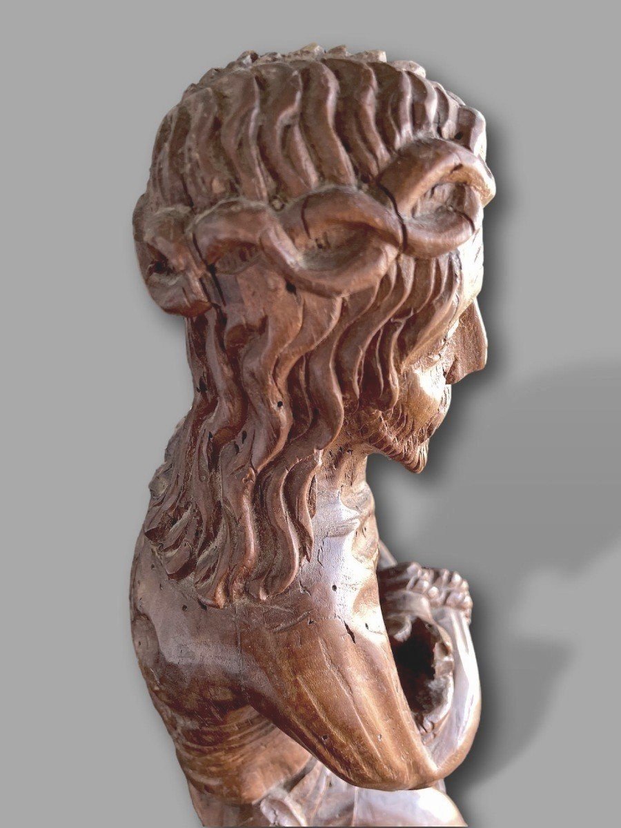 Christ Aux Liens - Sculpture En Bois Sculpté, Castille, XVIe Siècle-photo-4