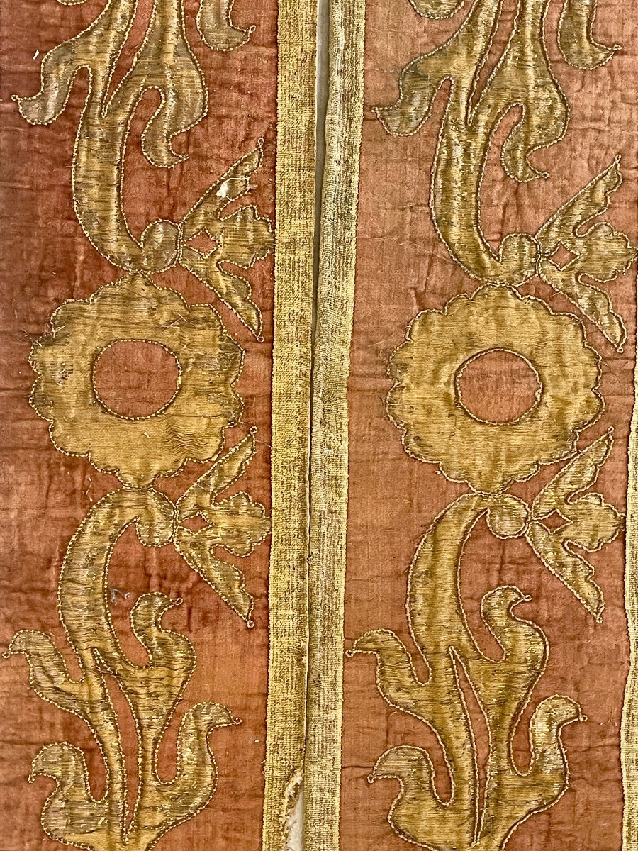 Ensemble  De Trois Pentes Brodées Début XVIIe Siècle-photo-1