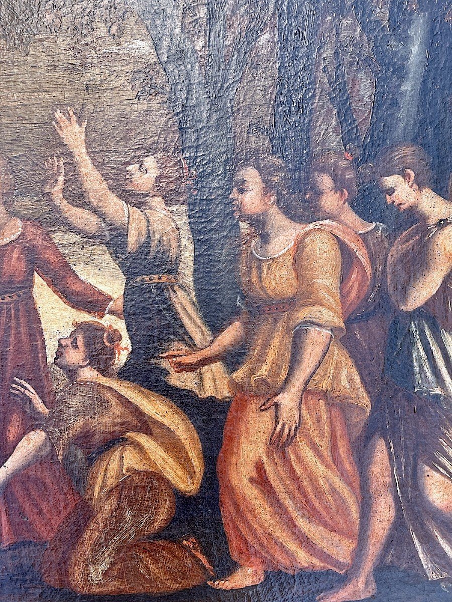 Mythologie - Ecole Italienne 17è - Heracles Volant Les Boeufs De Géryon-photo-1