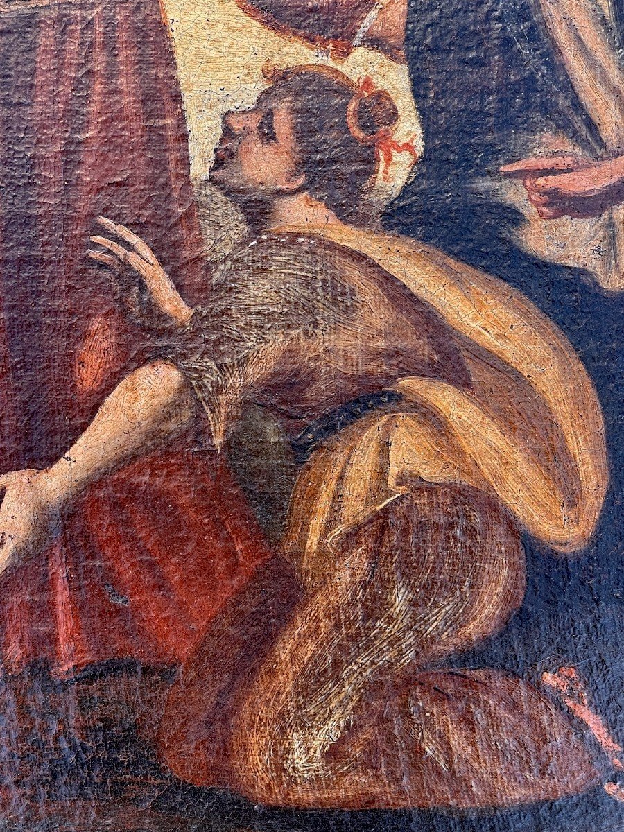 Mythologie - Ecole Italienne 17è - Heracles Volant Les Boeufs De Géryon-photo-2