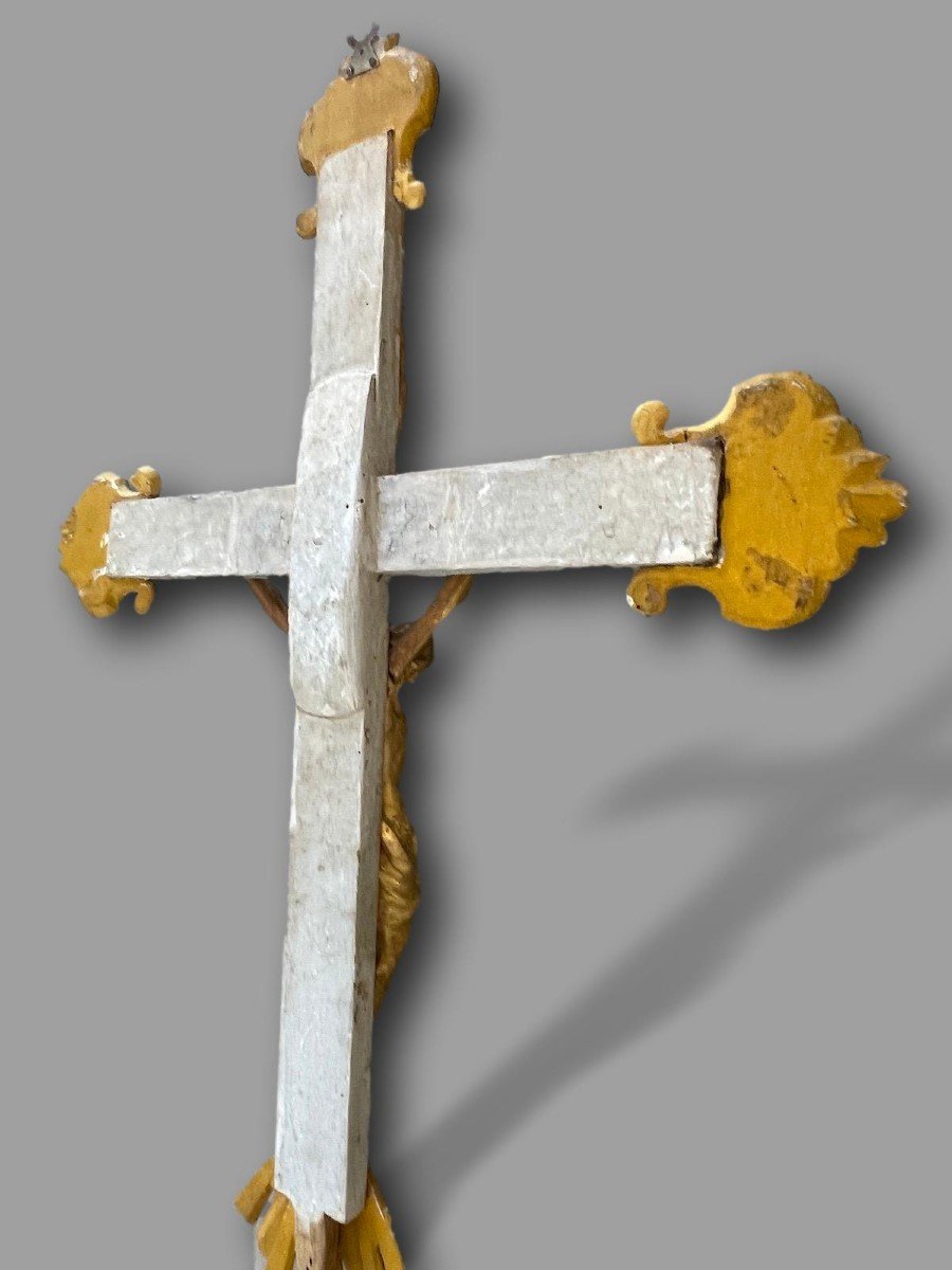 Grand Crucifix De Procession Italien – époque Louis XVI, 18ᵉ Siècle-photo-3
