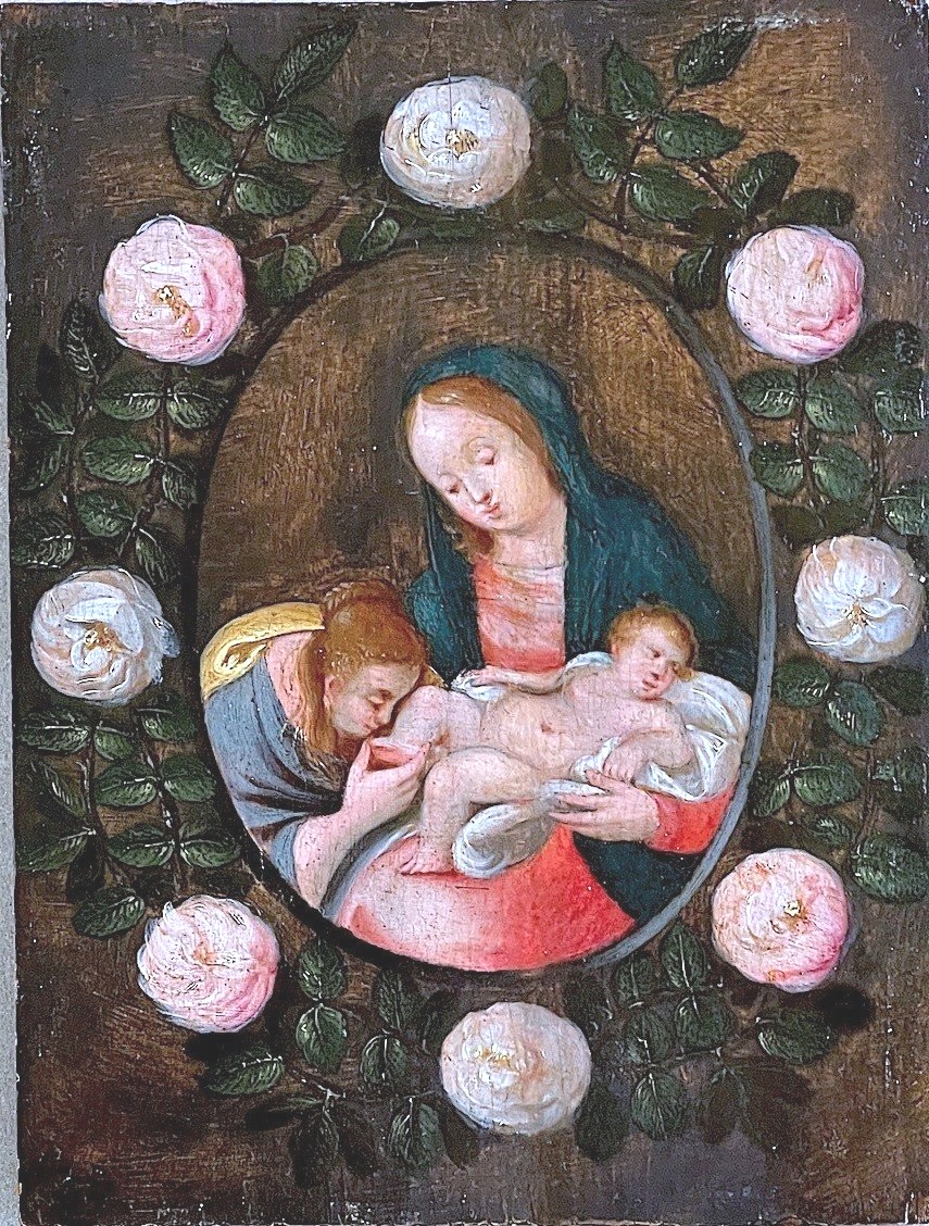Virgin And Child - Flemish School Early 17th Century-photo-1