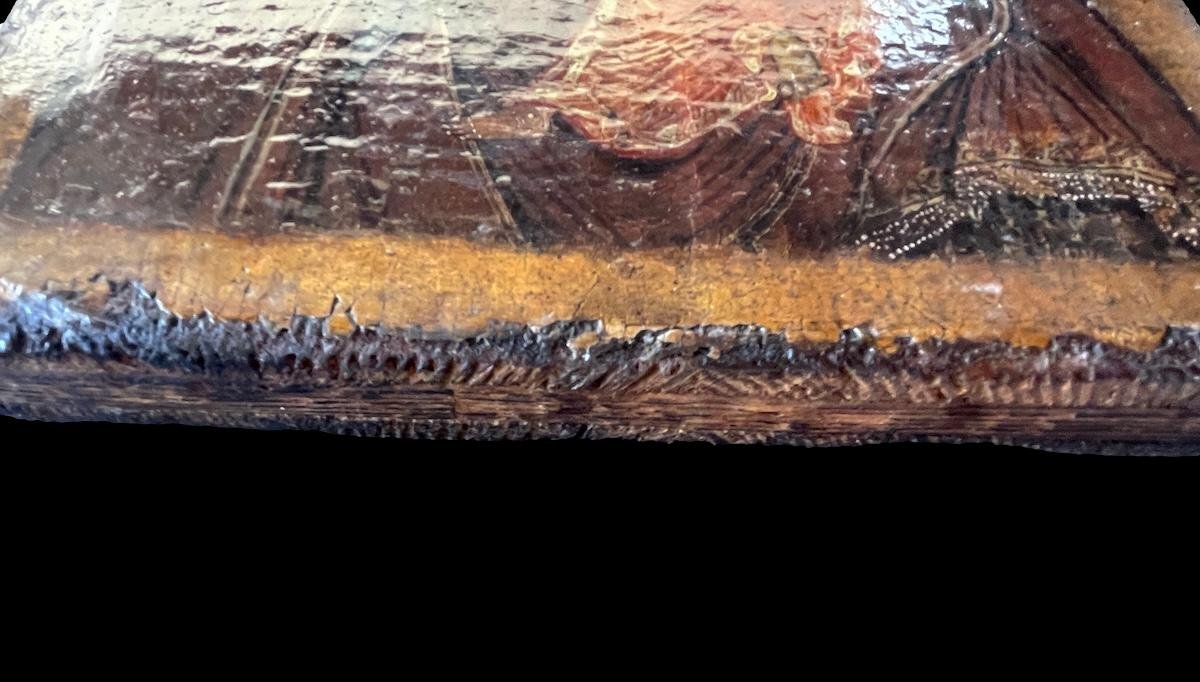 Vierge à l’Enfant - Ecole Vénéto-Crétoise XVIeme siècle - Tempera sur fond d'Or-photo-6