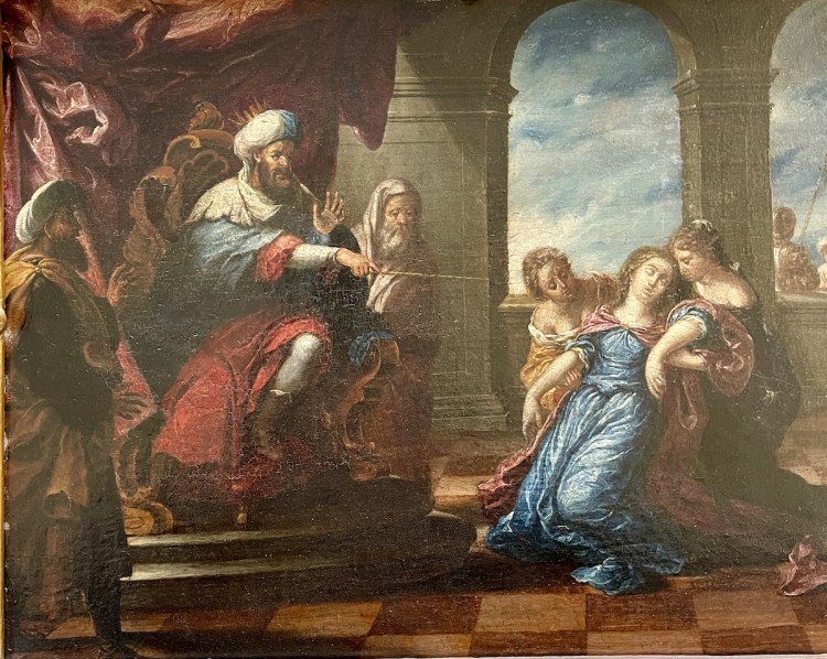 17th Century Flemish School - The Judgment Of Solomon-photo-3