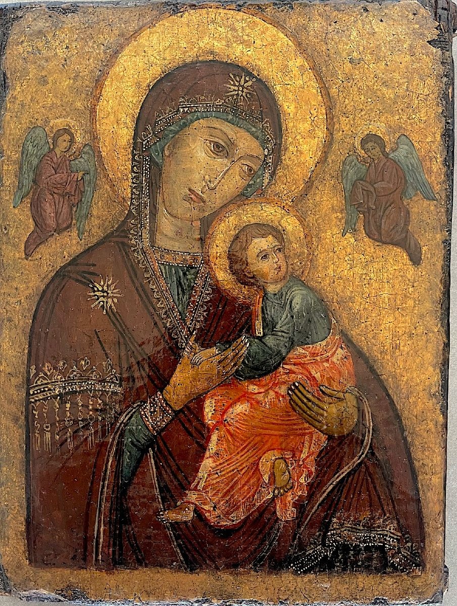 Vierge à l'Enfant - Tempera sur fond d'Or-photo-2