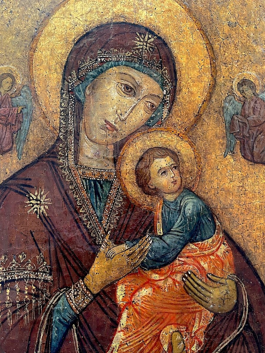 Vierge à l'Enfant - Tempera sur fond d'Or-photo-3