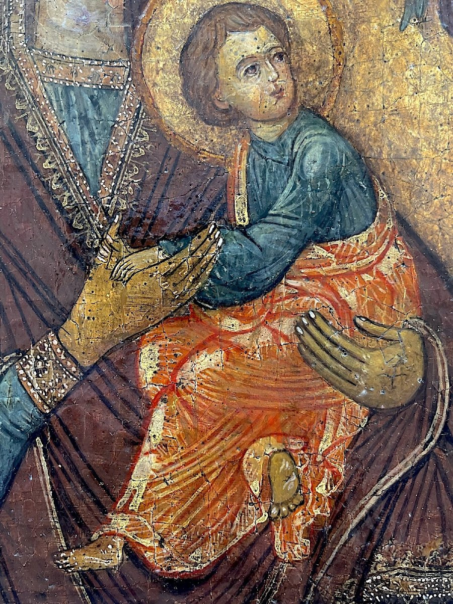 Vierge à l'Enfant - Tempera sur fond d'Or-photo-3