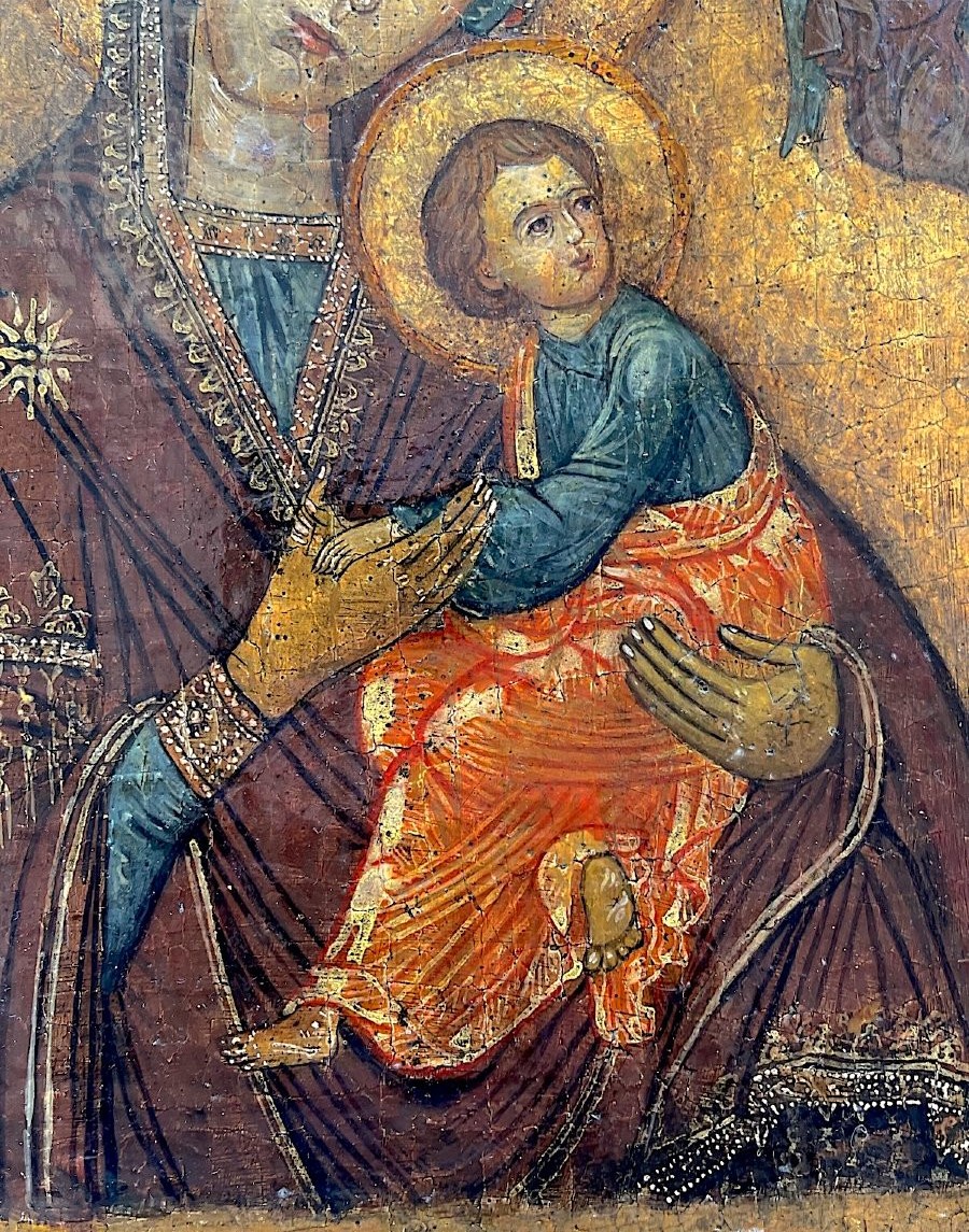 Vierge à l'Enfant - Tempera sur fond d'Or-photo-2