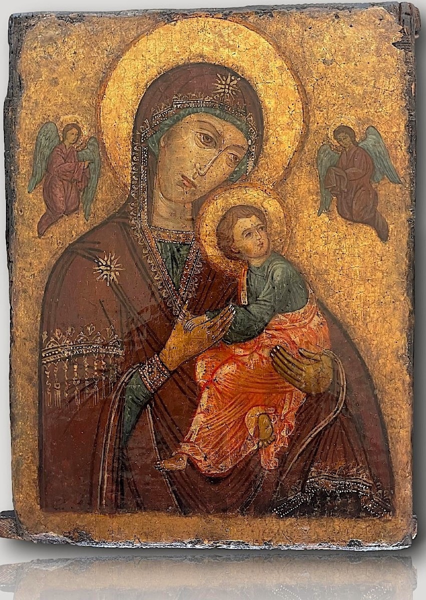 Vierge à l'Enfant - Tempera sur fond d'Or