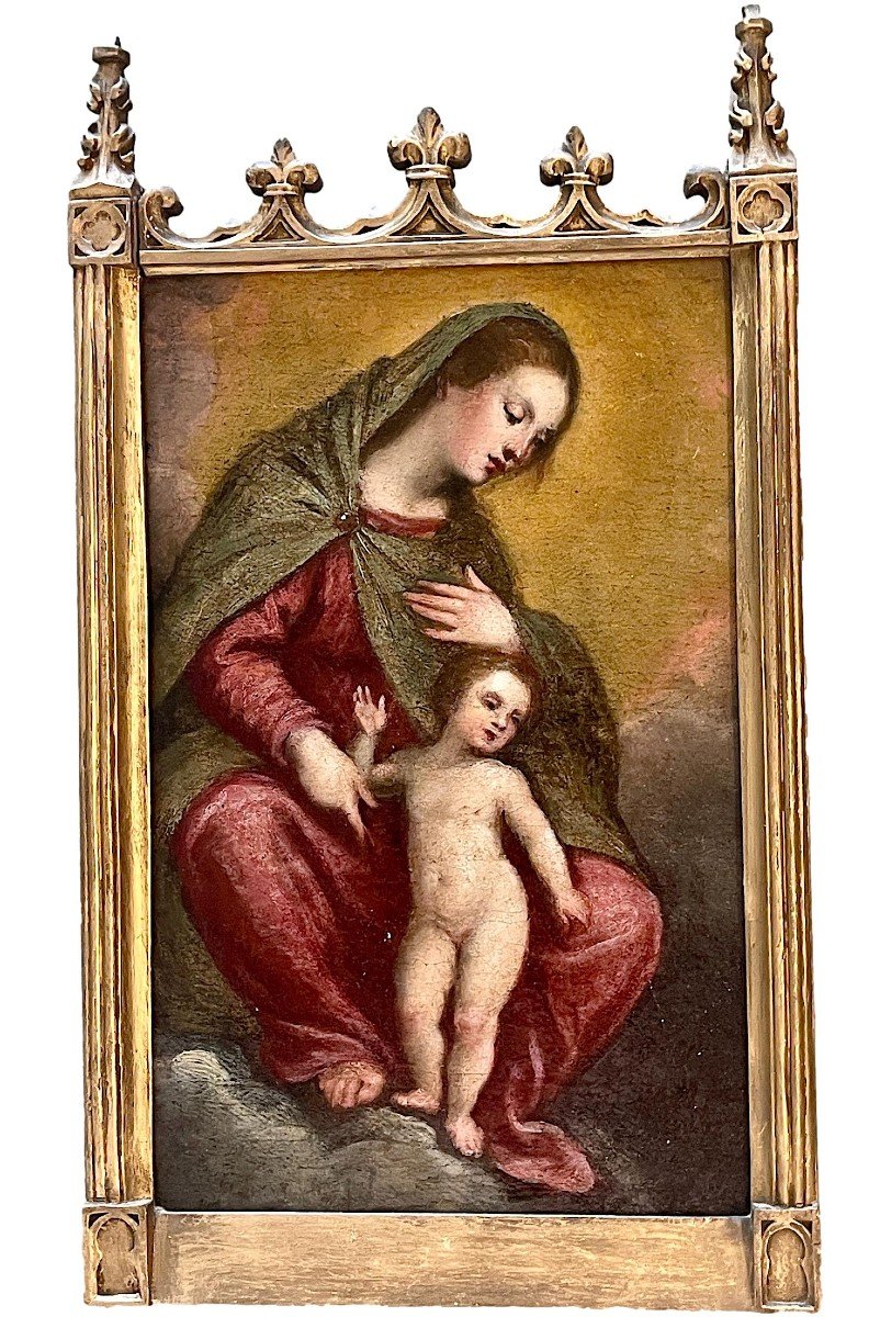 Virgin And Child – Italian School, Late 16th Century – Workshop Of Bernardino Campi (attrib.)-photo-3