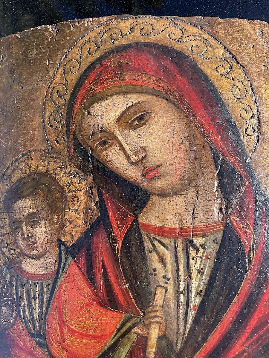 Virgin And Child – Tempera On Panel – Italo-byzantine School, Venice, Quattrocento 15th-photo-4