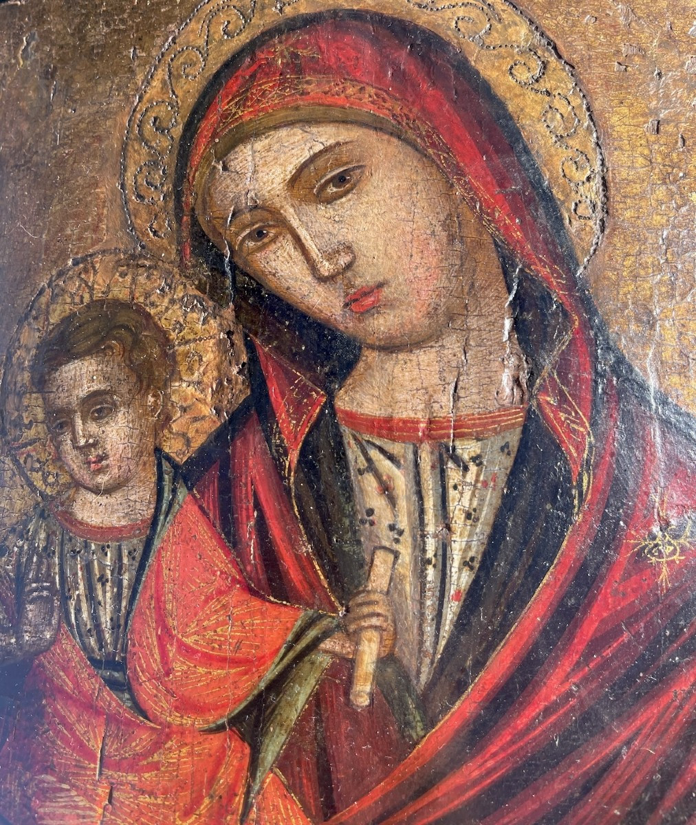 Virgin And Child – Tempera On Panel – Italo-byzantine School, Venice, Quattrocento 15th