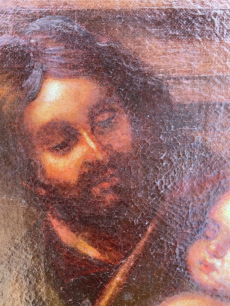 Adoration de l’Enfant Jésus – École italienne, fin XVIe – début XVIIe siècle-photo-5