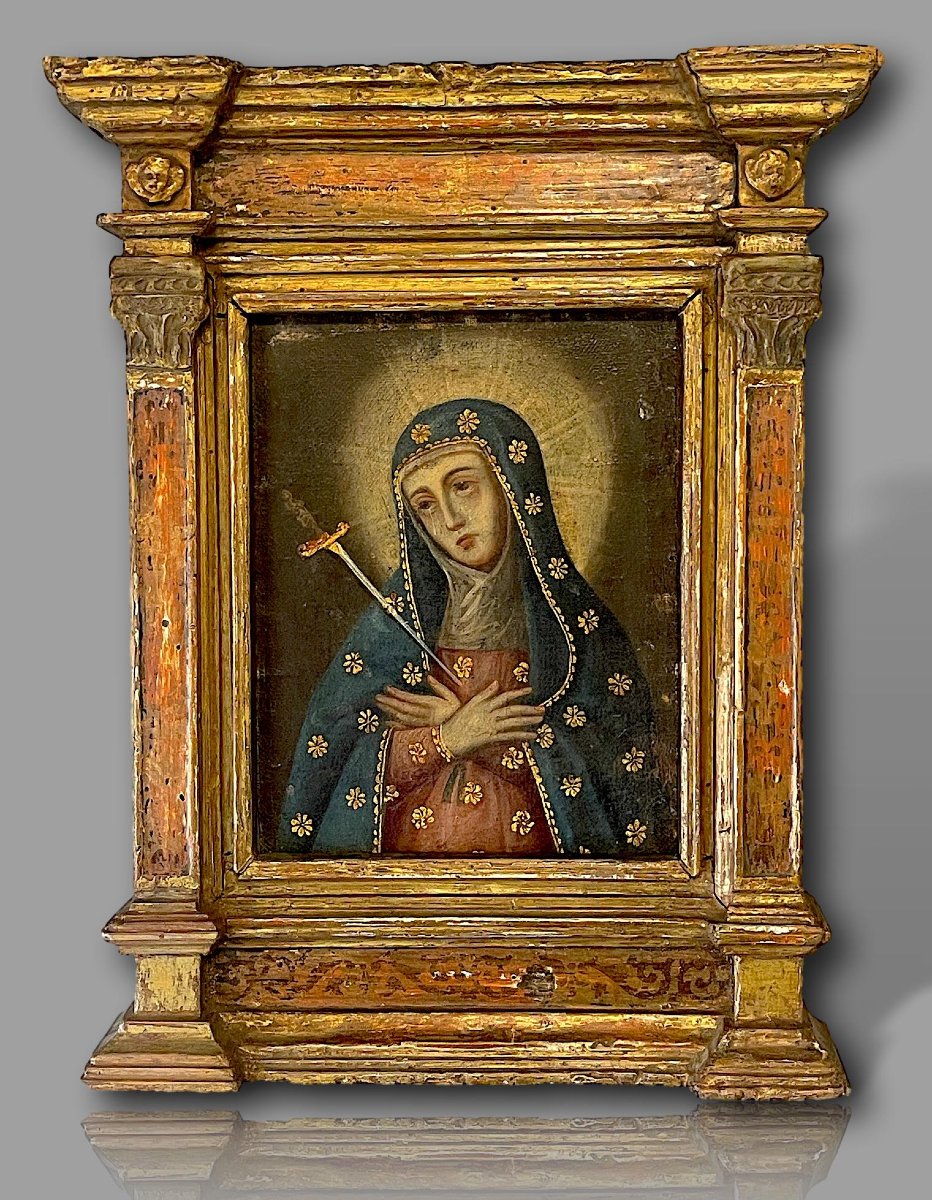 Mater Dolorosa – Oil On Canvas Mounted On Panel, 16th–17th Century-photo-2