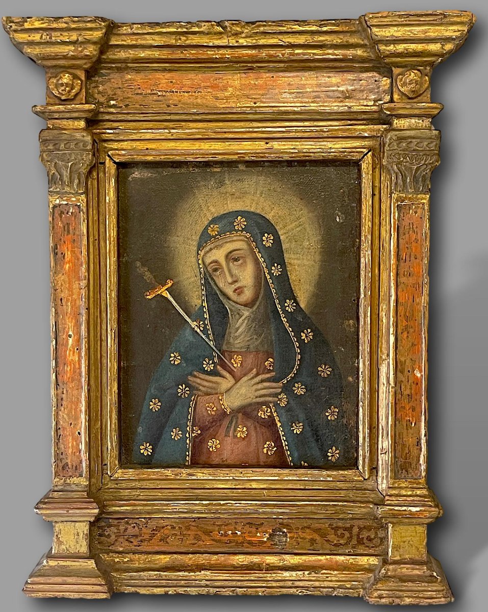 Mater Dolorosa – Oil On Canvas Mounted On Panel, 16th–17th Century-photo-3