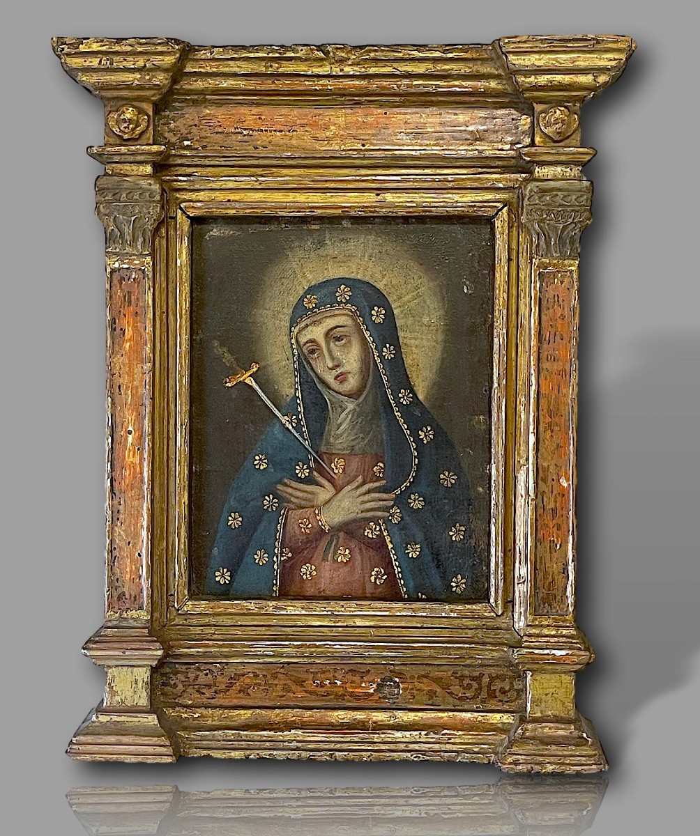 Mater Dolorosa – Oil On Canvas Mounted On Panel, 16th–17th Century
