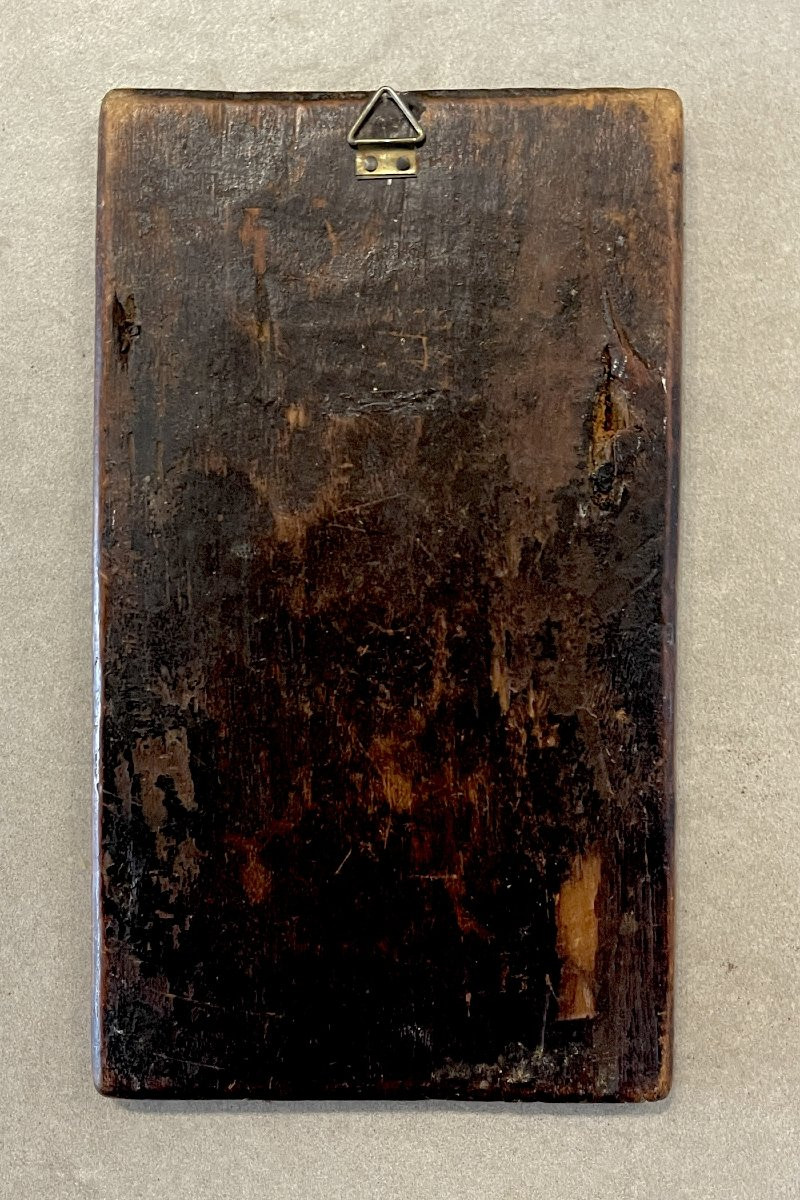 Icon Of A Holy Woman In Silent Prayer  Egg Tempera On Panel, 16th Century – Cretan Italo-byzant-photo-3