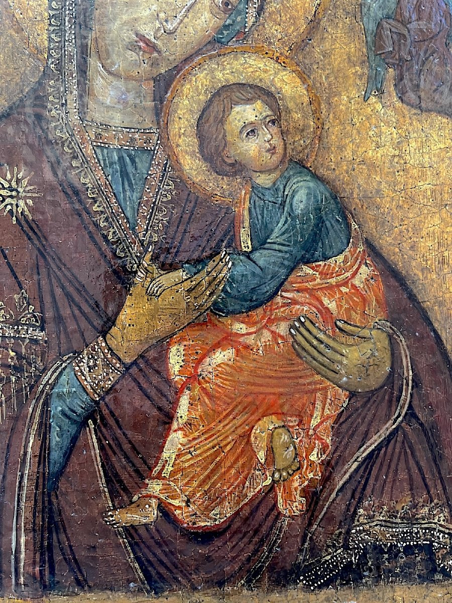 Virgin And Child, Italo-byzantine School, Circle Of The Cretan-venetian Workshops, Circa 1450–1480-photo-2