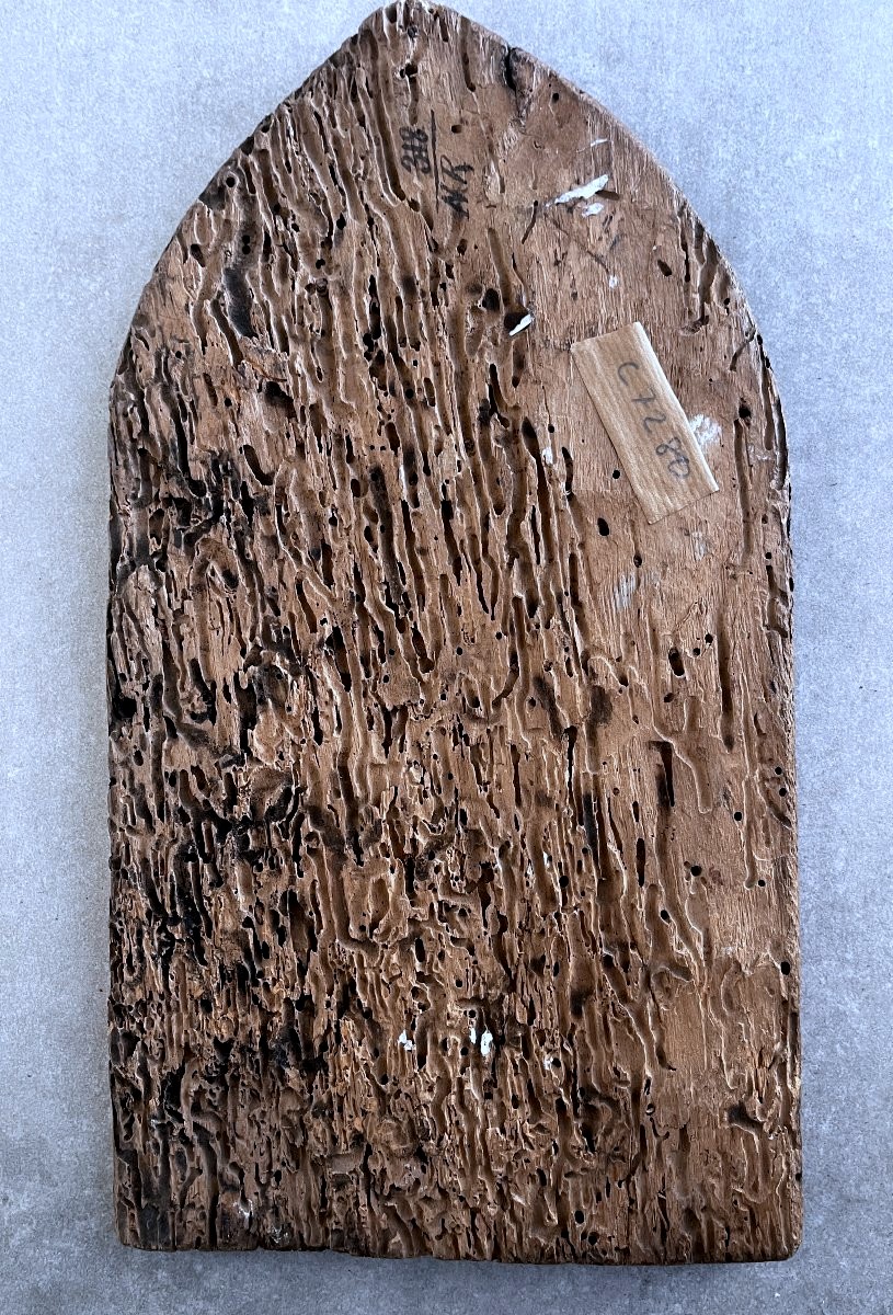 Élégant Jeune Saint en Prière – Rare Panneau Italien à Fond d’Or – Toscane, XVe s-photo-3