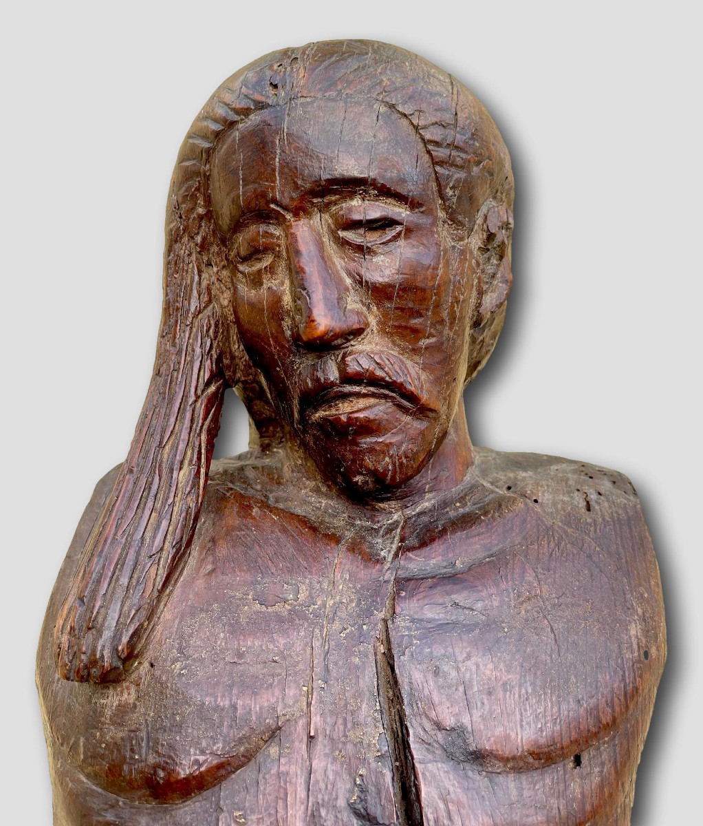 Christ douloureux Sculpture d’art sacré– Rhin supérieur ou Bourgogne, vers 1380–1420-photo-4