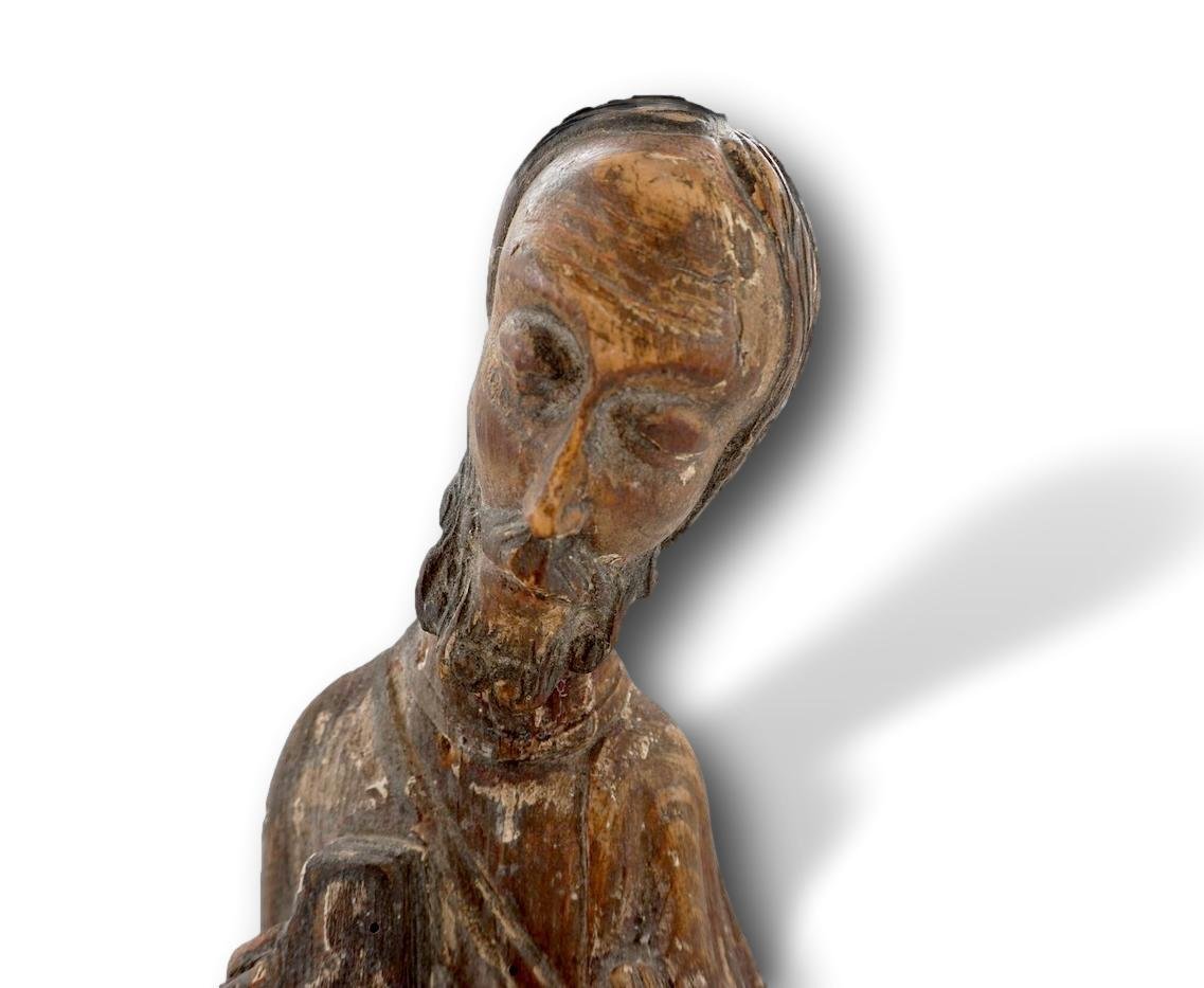 Christ Enseignant – Sculpture Gothique en Bois – France méridionale (Languedoc) – XIVe Siècle-photo-4