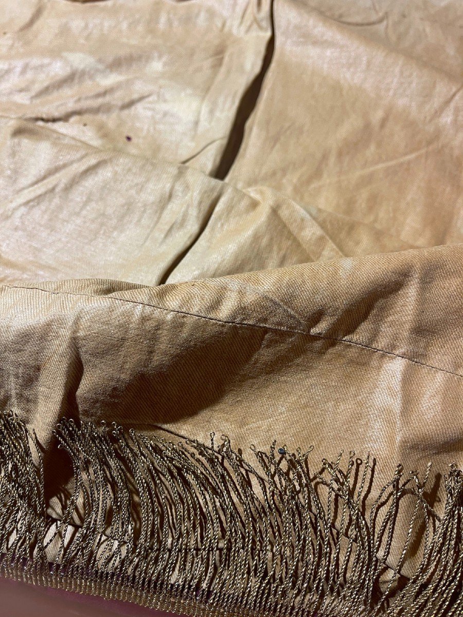 Grand Antépendium d’Autel en Velours Cramoisi et Galons d’Or – Textile Liturgique Baroque -photo-7