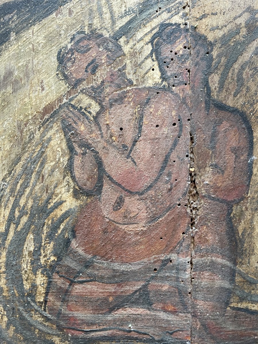 Paire de Tempera sur panneaux de bois – Italie centrale – Fin du XVIe siècle – Datés 1599-photo-1