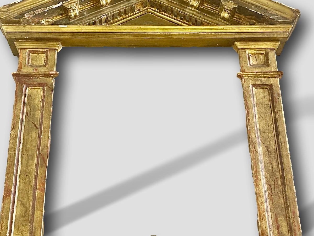 CADRE TABERNACLE LOUIS XIII EN BOIS DORÉ-photo-3