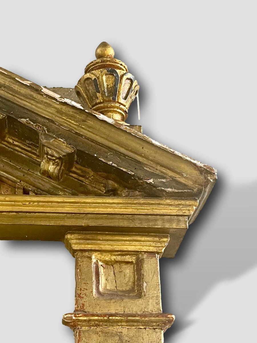 CADRE TABERNACLE LOUIS XIII EN BOIS DORÉ-photo-4
