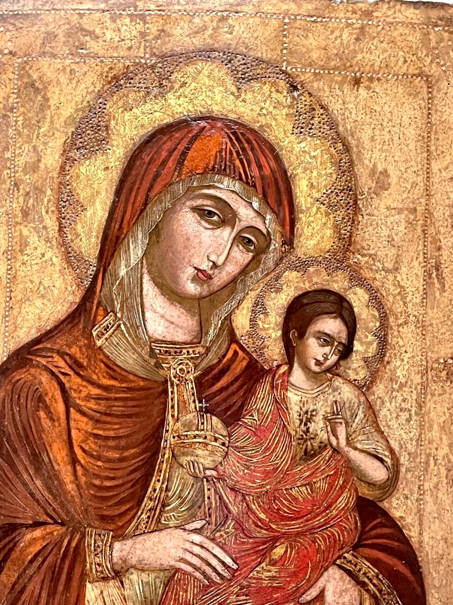 Virgin And Child, Tempera On Panel With A Gold Background, Italy, 14th–15th Century