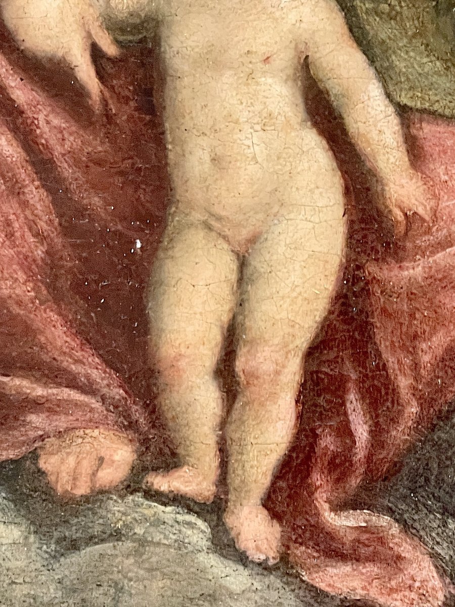 Vierge à l'Enfant École Lombarde Vers 1580 Entourage de Bernardino Campi-photo-3