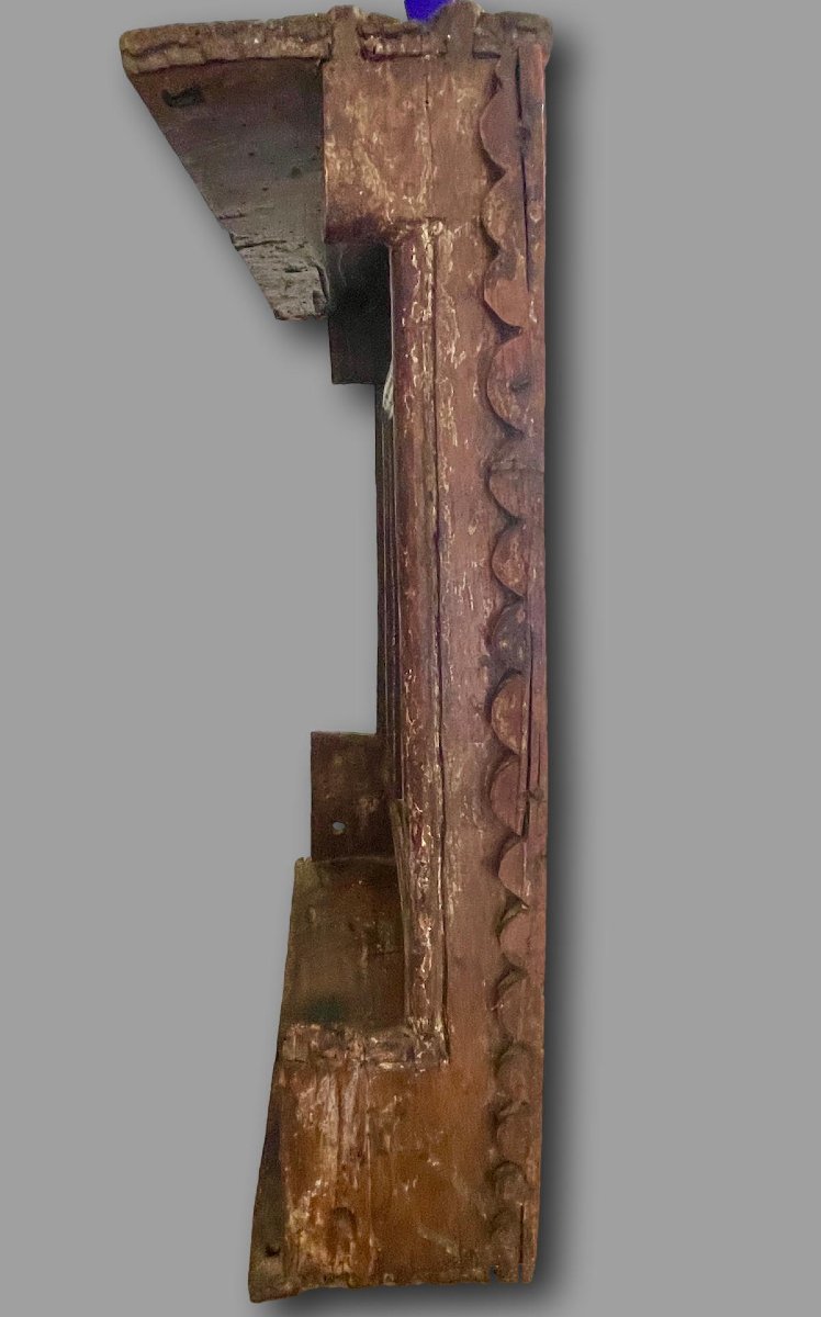 Altarpiece Dedicated To Saint Barbara, Oil On Panel, 17th-century Hispano-colonial School-photo-4