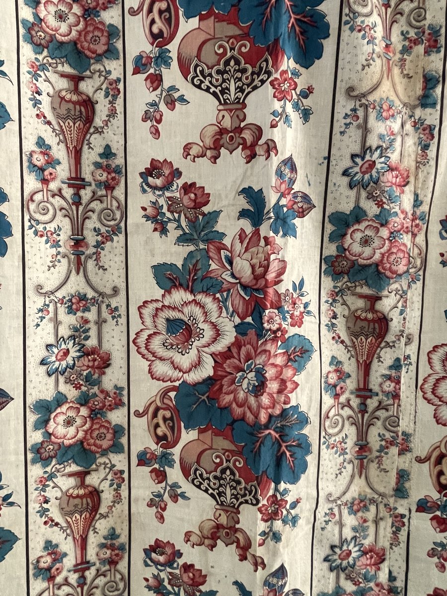 Indienne De Coromandel Aux Vases Fleuris, XVIIIe Siècle, 209 x 176 cm-photo-4
