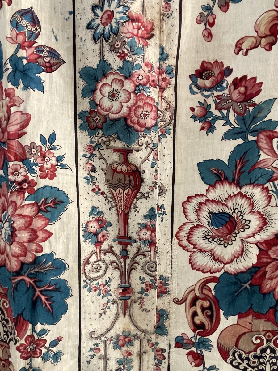 Indienne De Coromandel Aux Vases Fleuris, XVIIIe Siècle, 209 x 176 cm-photo-1