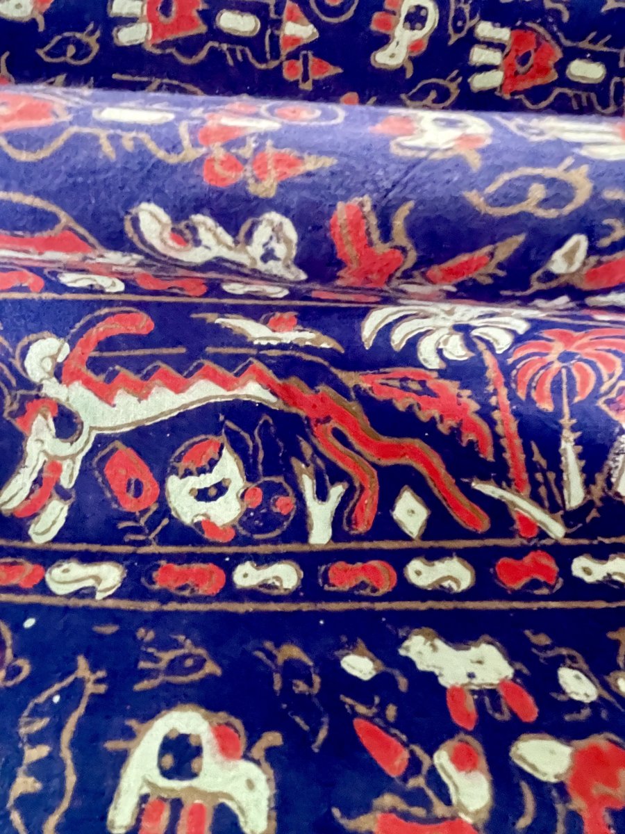 Pair Of Indo-portuguese Wall Hangings Featuring Mythical Creatures, 220 X 159 Cm-photo-5