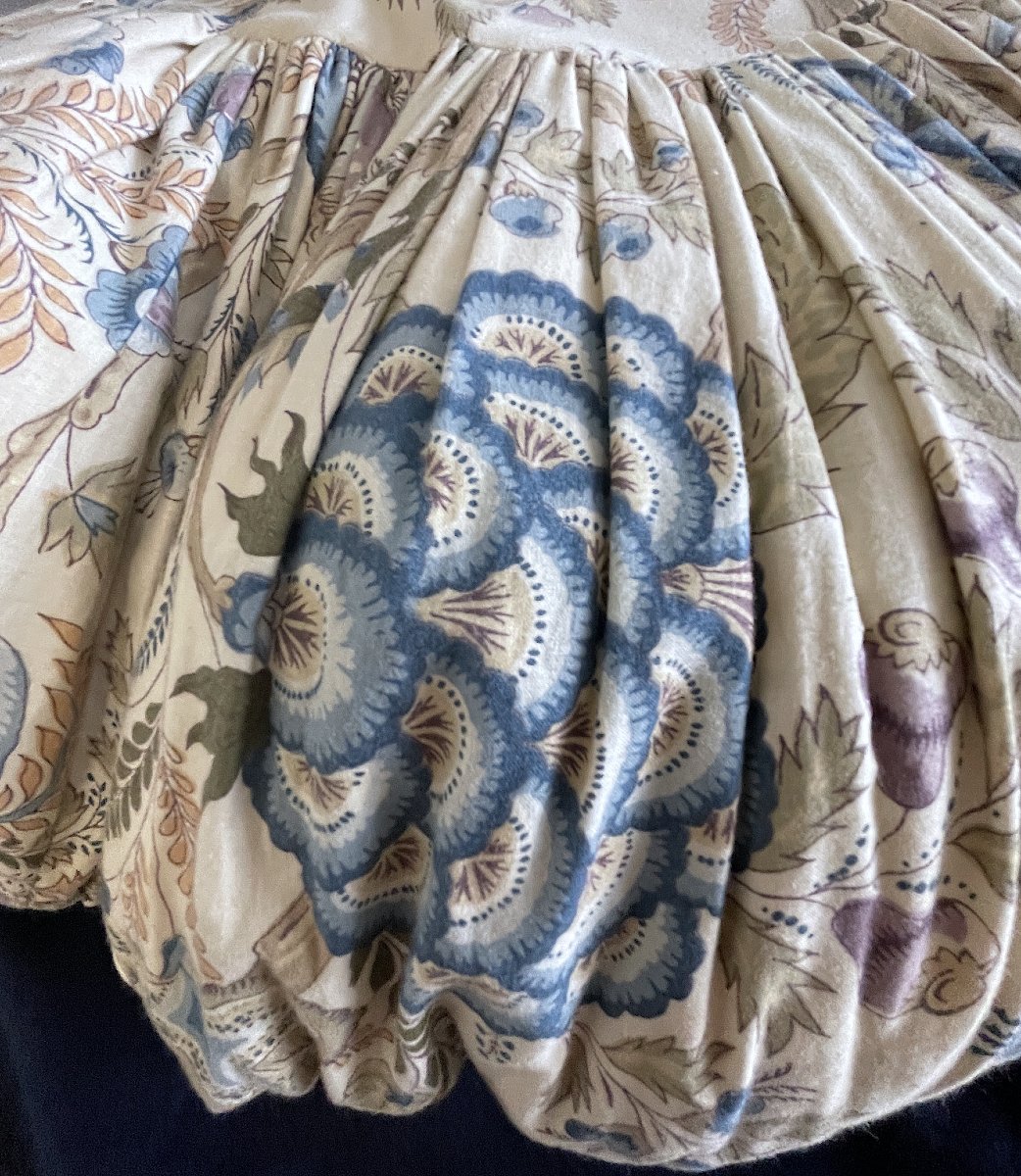 Coussin Rond, étoffe Imprimée Indienne, Diamètre 70 cm-photo-7