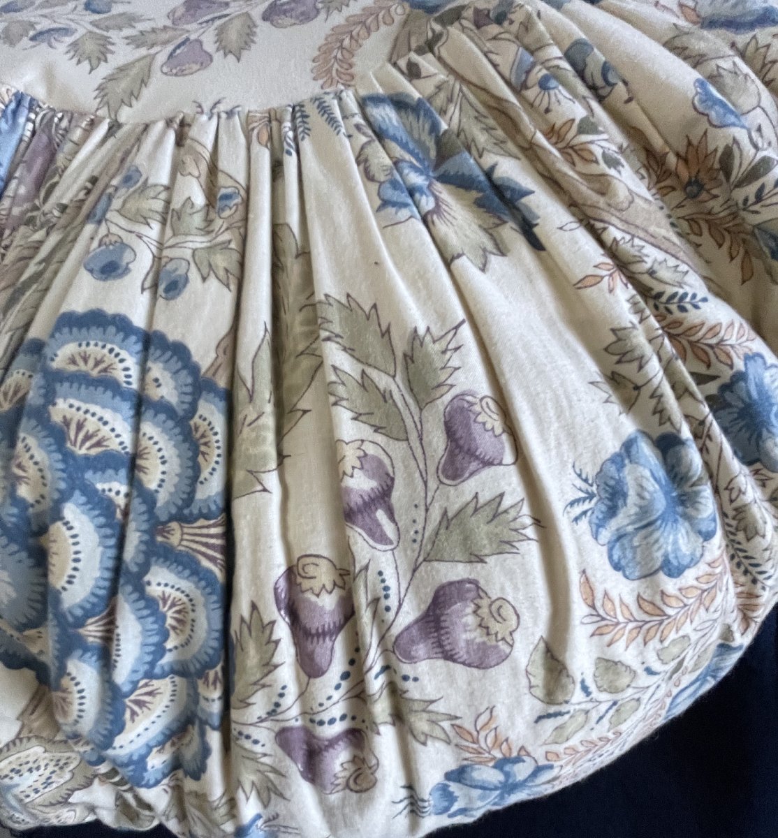 Coussin Rond, étoffe Imprimée Indienne, Diamètre 70 cm-photo-8