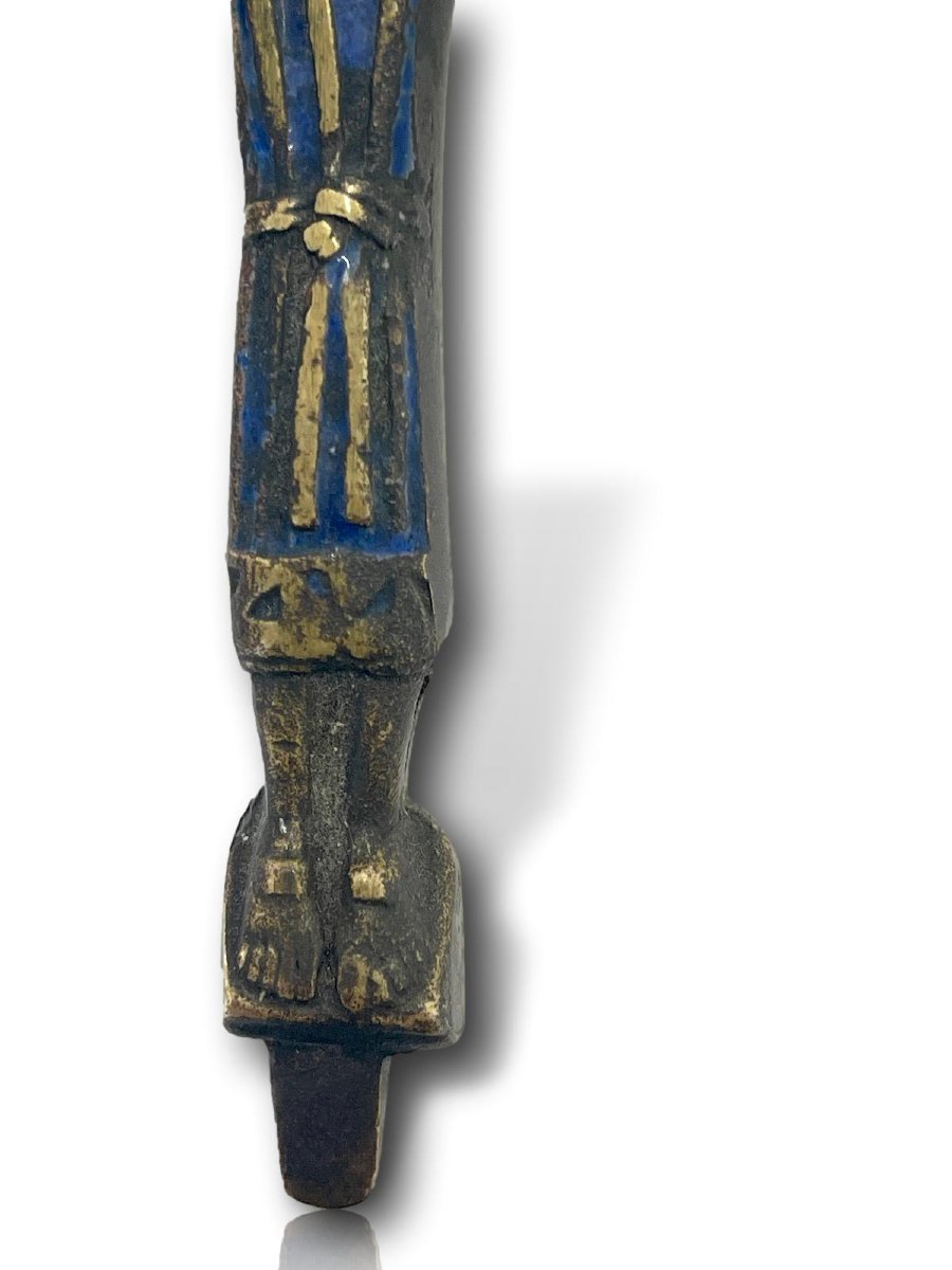 Enameled Bronze Christ In Majesty, After Saint-michel d'Aiguilhe-photo-1
