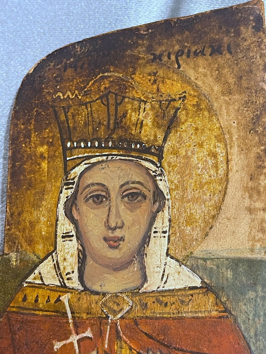 Orthodox Folding Triptych, Virgin And Child, Greece Or The Balkans, 18th Century-photo-3