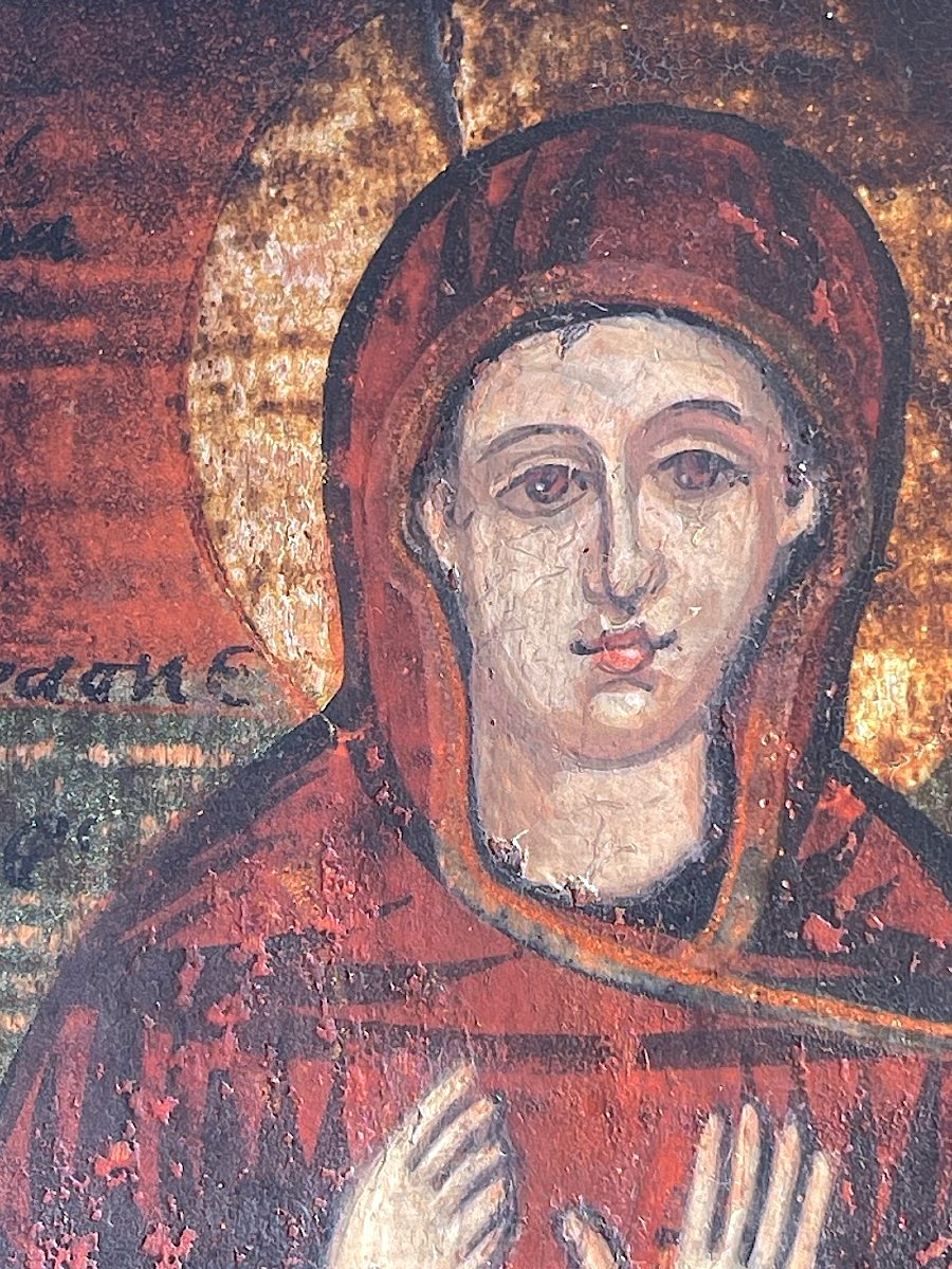 Orthodox Folding Triptych, Virgin And Child, Greece Or The Balkans, 18th Century-photo-6