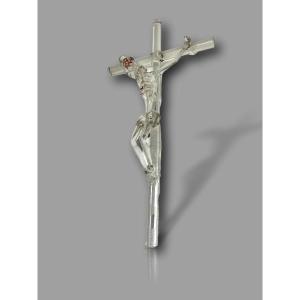 PRIX COUTANT : Très rare Crucifix en cristal soufflé