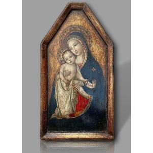 Virgin And Child Tempera On Panel 