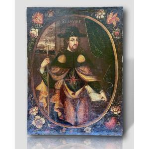 Saint Jacques - Hispano-flemish School - 16th Century