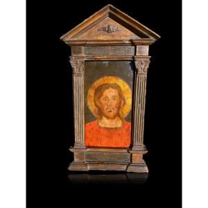 Toscane - Jésus-christ Protecteur - XVIIe Siècle, Dans Un Cadre Florentin d'époque