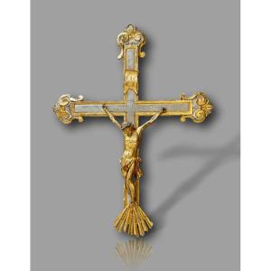 Grand Crucifix De Procession Italien – époque Louis XVI, 18ᵉ Siècle
